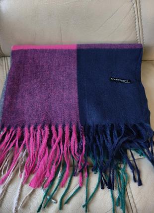 Палантин cashmere новый в клетку шаль шарф платок женская кашемировый из кашемира