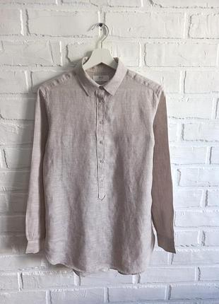 Базовая льняная рубашка uniqlo