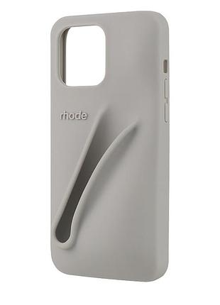 Чохол rhode lip case grey на айфон 14 про макс