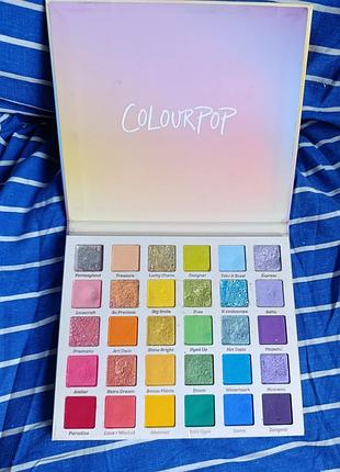 Яскрава палетка палітра тіней colourpop fade into hue на багато відтінків кольорова палетка