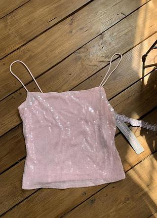 Рожевий топ в паєтки missguided