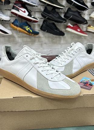Чоловічі кросівки bw sport maison margiela replica оригінал білі шкіряні кеди класичні повсякденні якісні трендові преміальні бу 45-45.5 р