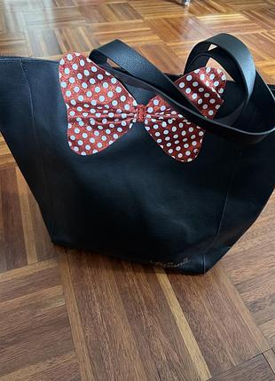 Нова велика чорна жіноча сумка-тоут primark disney minnie mouse bow tote uk 🇬🇧