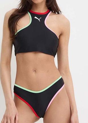Купальник puma черный reversible плавки + топ