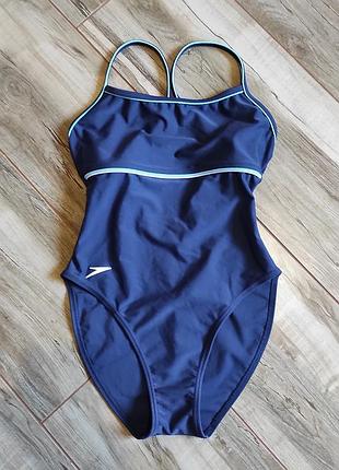 Спортивный слитный купальник speedo размер s-m (34-38) синий оригинал