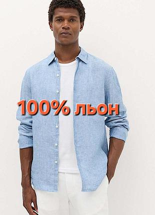 Чоловічв сорочка з льону marks and spencer