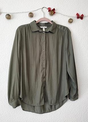 Женская блуза h&amp;m цвета хаки размер s/m