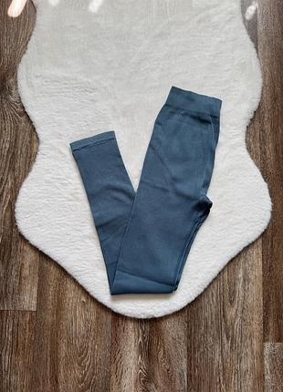 Бирюзовые лосины в рубчик zara