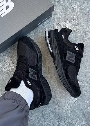 Кросівки чоловічі new balance 2002r, total black, розміри: 41-46