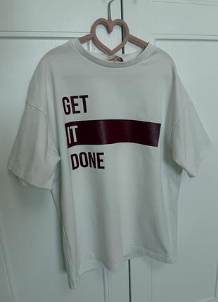 Футболка біла з  написом get it done