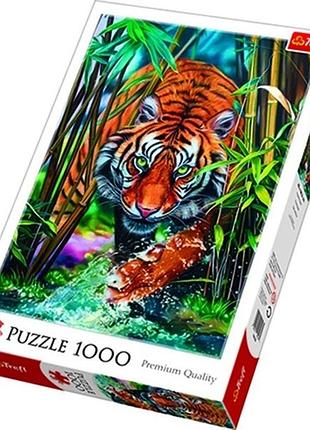 Пазлі trefl тигр на полюванні 1000 елементів