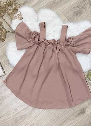 Пудрова блуза на шлейках 🎀