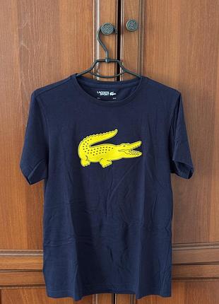 Футболка чоловіча темно-синя lacoste sport розмір м