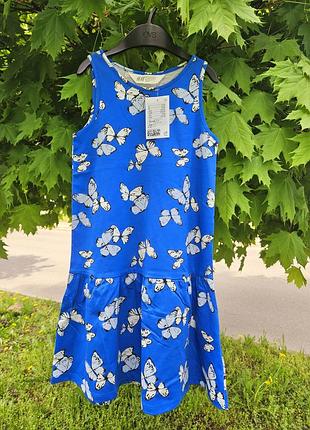 Платье для девочки 98-104см, 122-128см, 134-140см, h&amp;m, 2-4роки, 6-8роков, 9-10роков, стильное платье для девочки, хлопок, сарафан детский