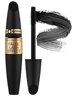 Туш водостійка чорна max factor false lash effect