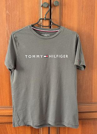Темно-сіра чоловіча футболка tommy hilfiger розмір м