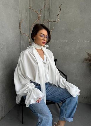 Шовкова сорочка в стилі бохо, блуза з широкими рукавами ❤️
