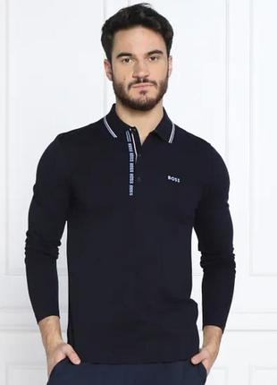 Стильне оригінальне поло лонгслів від hugo boss xl/2xl в ідеалі