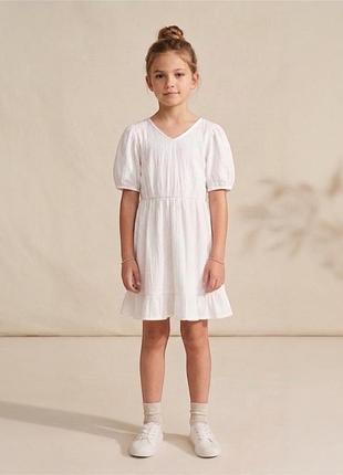 Новое детское белое платье на девочку 8-9 лет vero moda