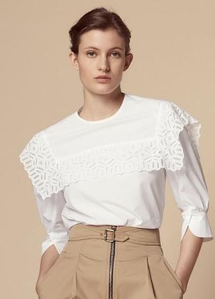 Білосніжна блуза sandro paris