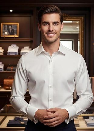 Чоловіча сорочка charles tyrwhitt біла, розмір xxl, 100% бавовна (non-iron)