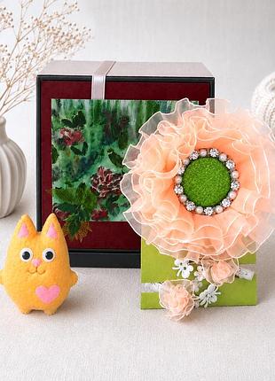 Подарочная коробка "rose" 13х10х6,5 см упаковка для подарка