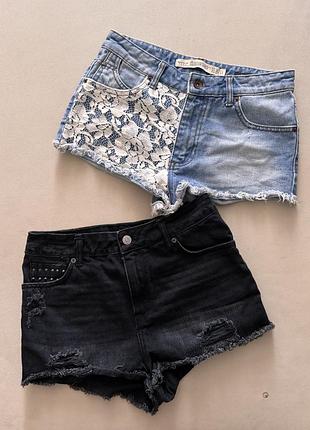 Лот джинсові шорти короткі zara xs