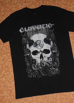 Футболка eluveitie/the antlered one/skull/череп/рок мерч