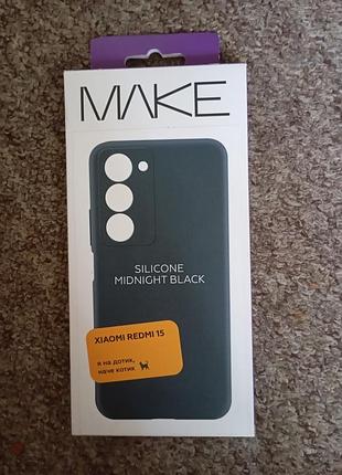 Новый чехол для смартфона make silicone для xiaomi redmi 15 midnight black