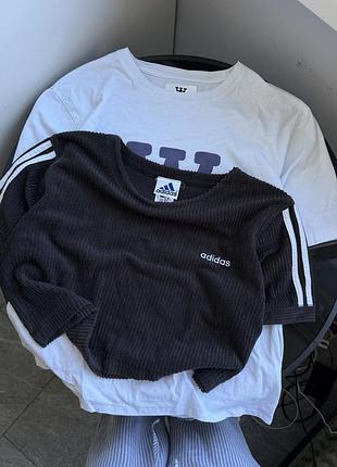 Adidas vintage футболка поло майка кроп