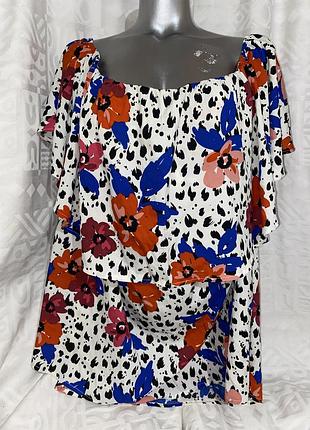 Блуза квіти великий розмір