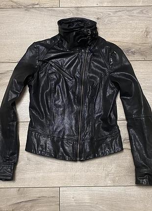 Кожаная куртка allsaints belvedere оригинал, размер m / uk 12