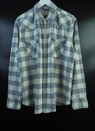 Чоловіча сорочка в клітку | оригінал | levis barstow western in estrella long sleeve shirt  xl