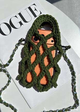 Сумка під телефон, вʼязана сумочка для айфон