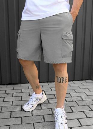 Мужские летние шорты карго большого размера, серые шорты батал 5xl (4xl)
