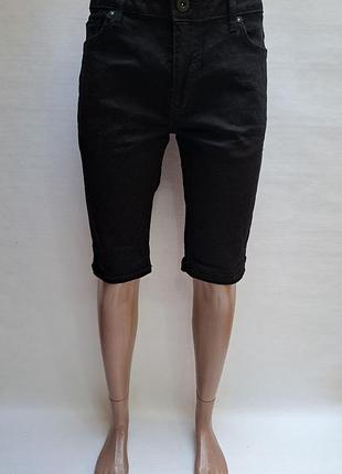0366_шорты джинсовые мужские черные тм river island, размер м
