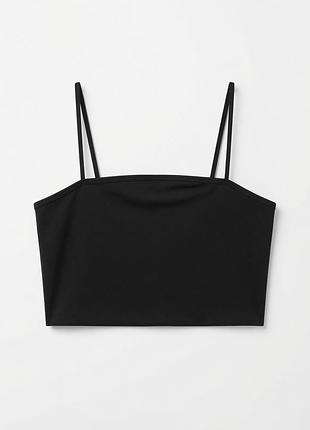 Топ чорний bershka xs-s на бретельках