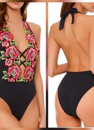Купальник сдельный, вышивка цветы, ann summers, u9 8, eur 34.