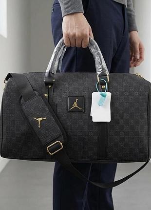 Jordan duffle monogram черная сумка спортивная в зал nike