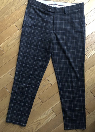 Брюки в клітинку zara рр 31/40