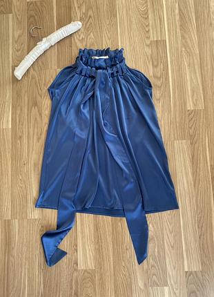 Блузка betty blue elisabetta franchi з атласного шовку