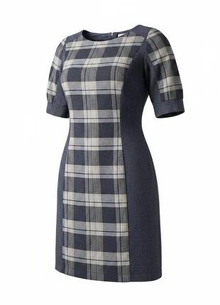 Marks spencer autorgaph жіноча сукня футляр в клітинку з коротким рукавом розмір l