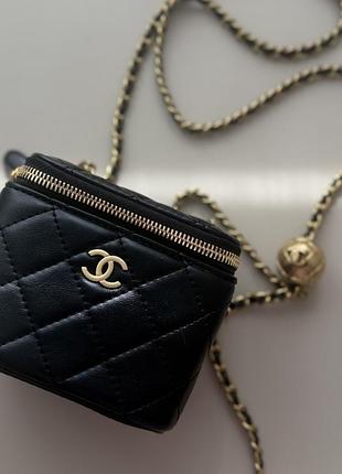 Мінісумка в стилі chanel vanity чорна | люкс якість | crossbody