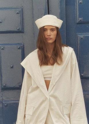Морячка капелюшок новий cotton білого кольору
