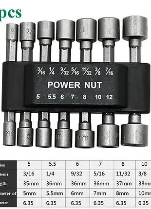 Набор шестигранных головок для шуруповерта 14 pcs sleeve and