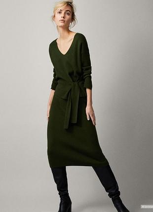 Джемпер massimo dutti вовна у складі глибокого зеленого кольору