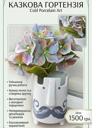 Кашпо с гортензией