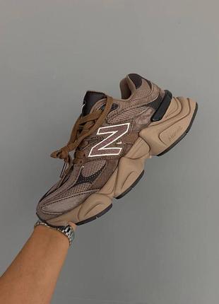 Кроссовки new balance 9060 chocolate white