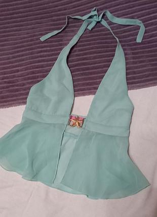 Топ женский легкий бирюзового цвета