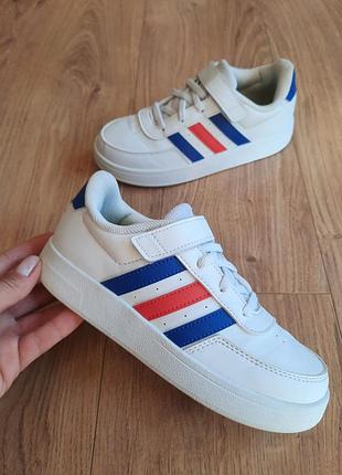 Кожаные кроссовки adidas breaknet на липучках кросівки